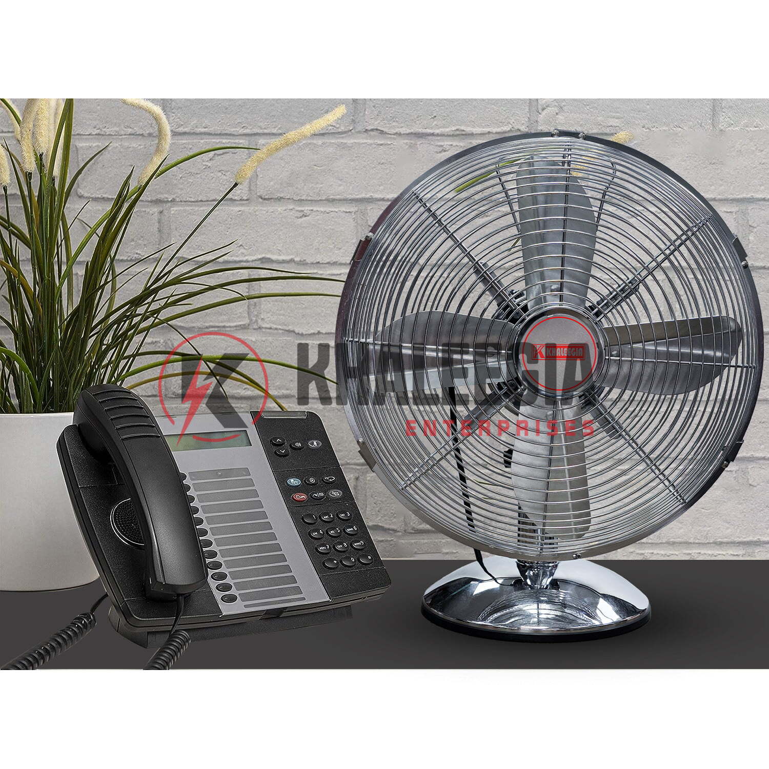 K-T30 - Khaleegia 12" Stainless Steel Metal Table Fan - Image 7