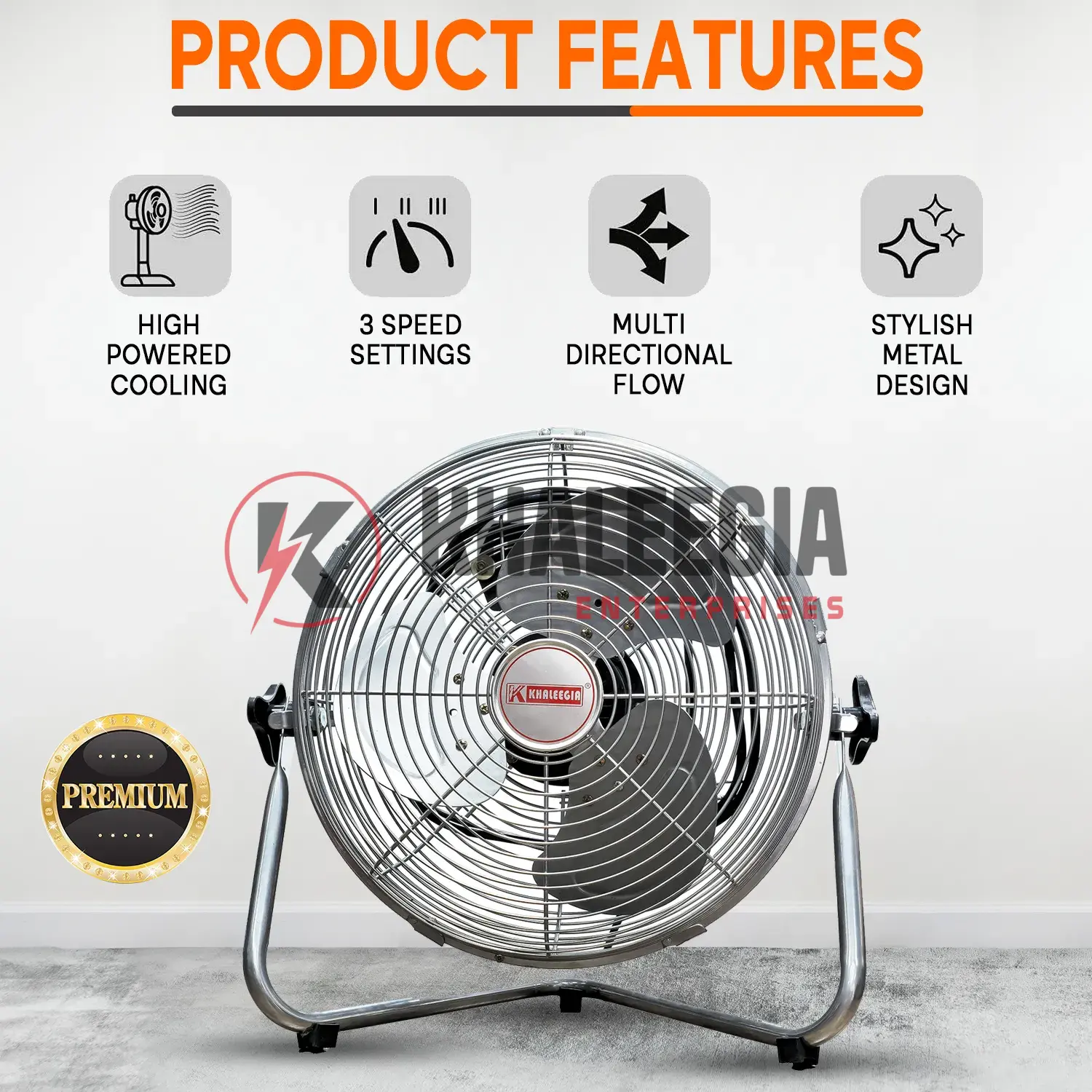 KD-30 - Khaleegia 12" Floor Fan - Image 3