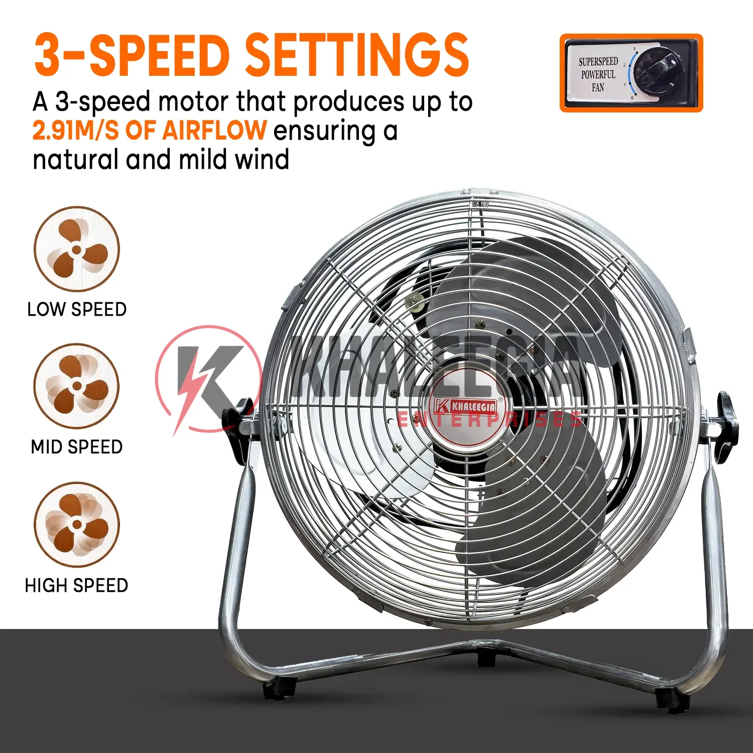 KD-30 - Khaleegia 12" Floor Fan - Image 4