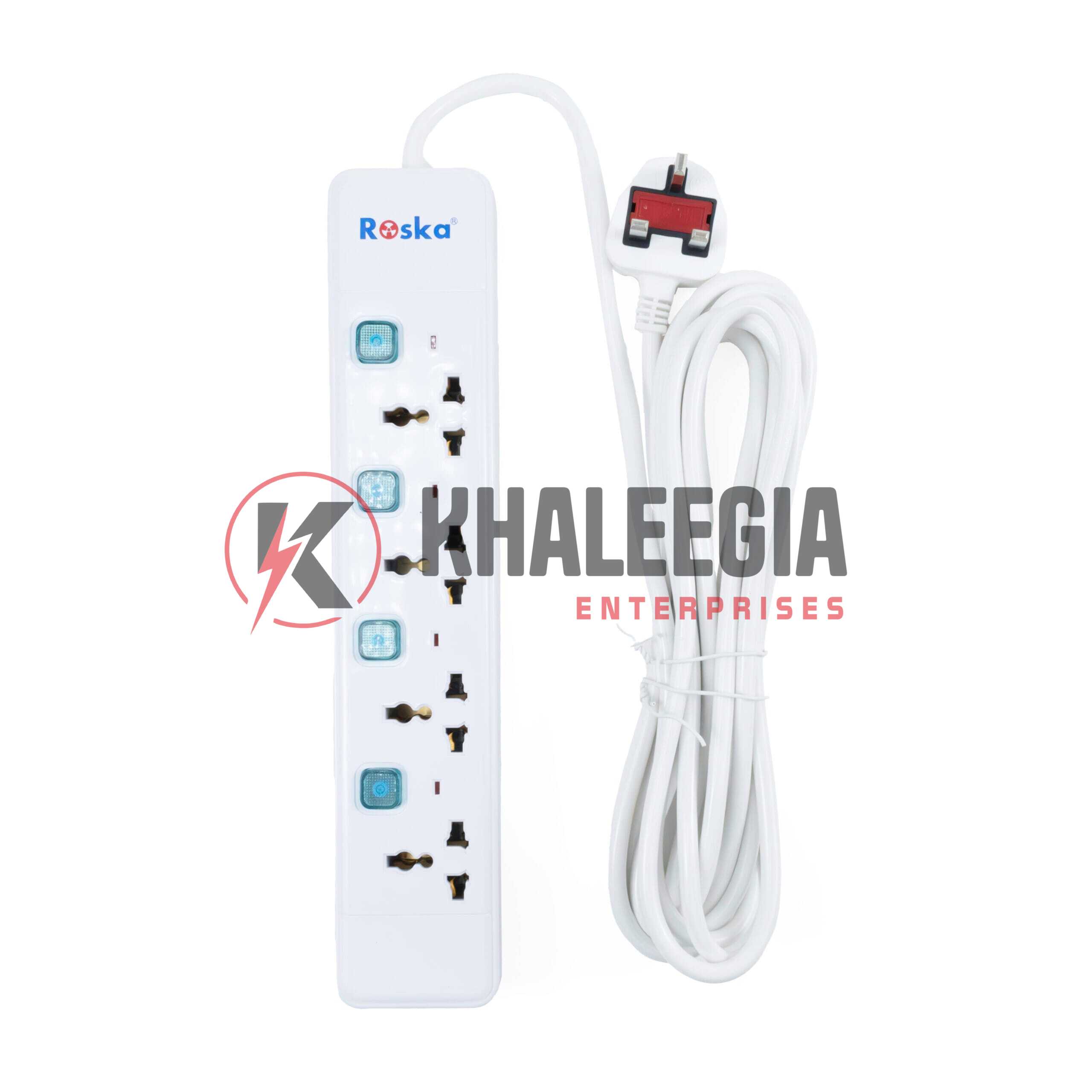 REU-4 | Roska 4 Gang 13A Universal Switched Socket Extensions (5 Meters) - Image 1