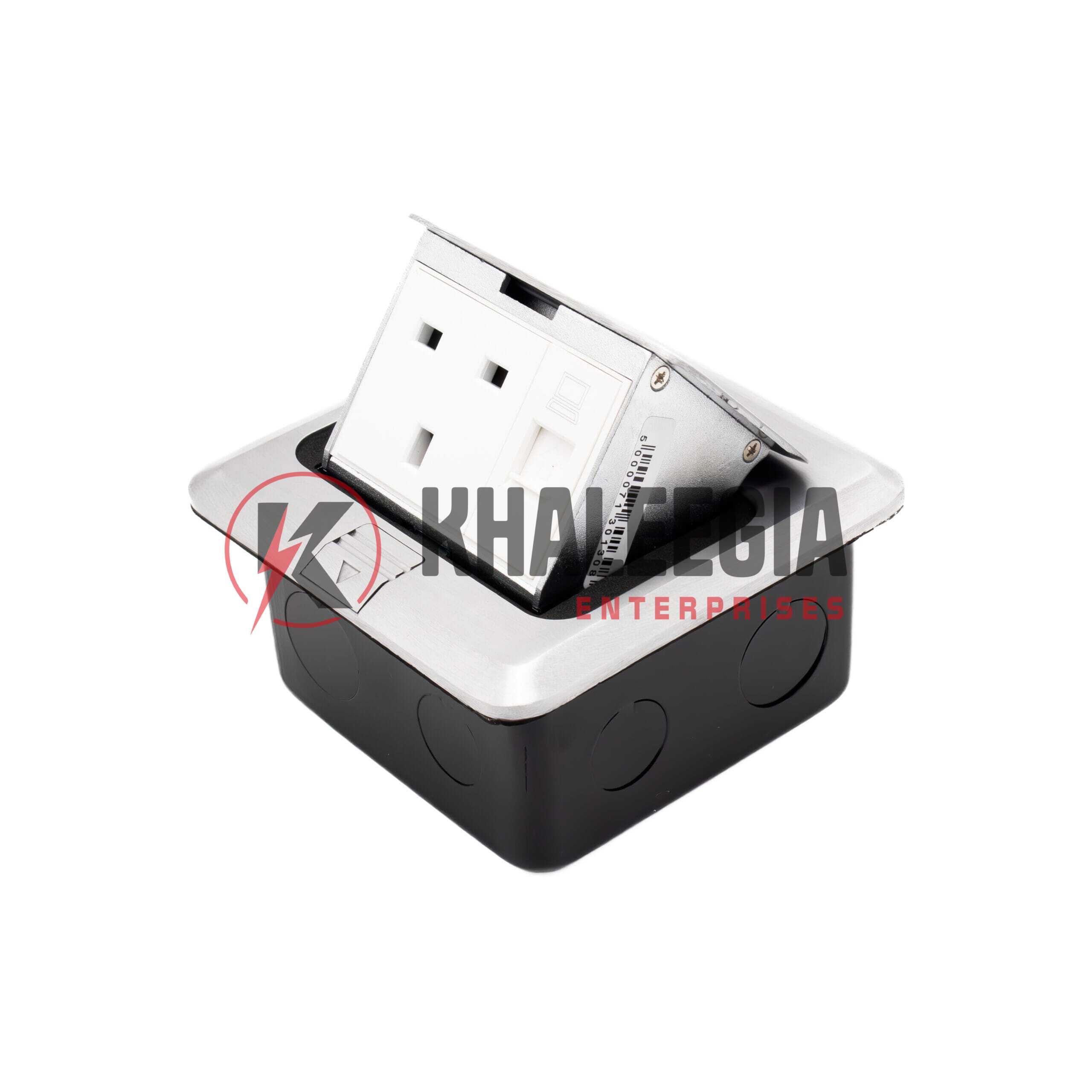 APU13D - Admore 1 Gang 13A Socket with Data Port Chrome Chrome Popup Socket