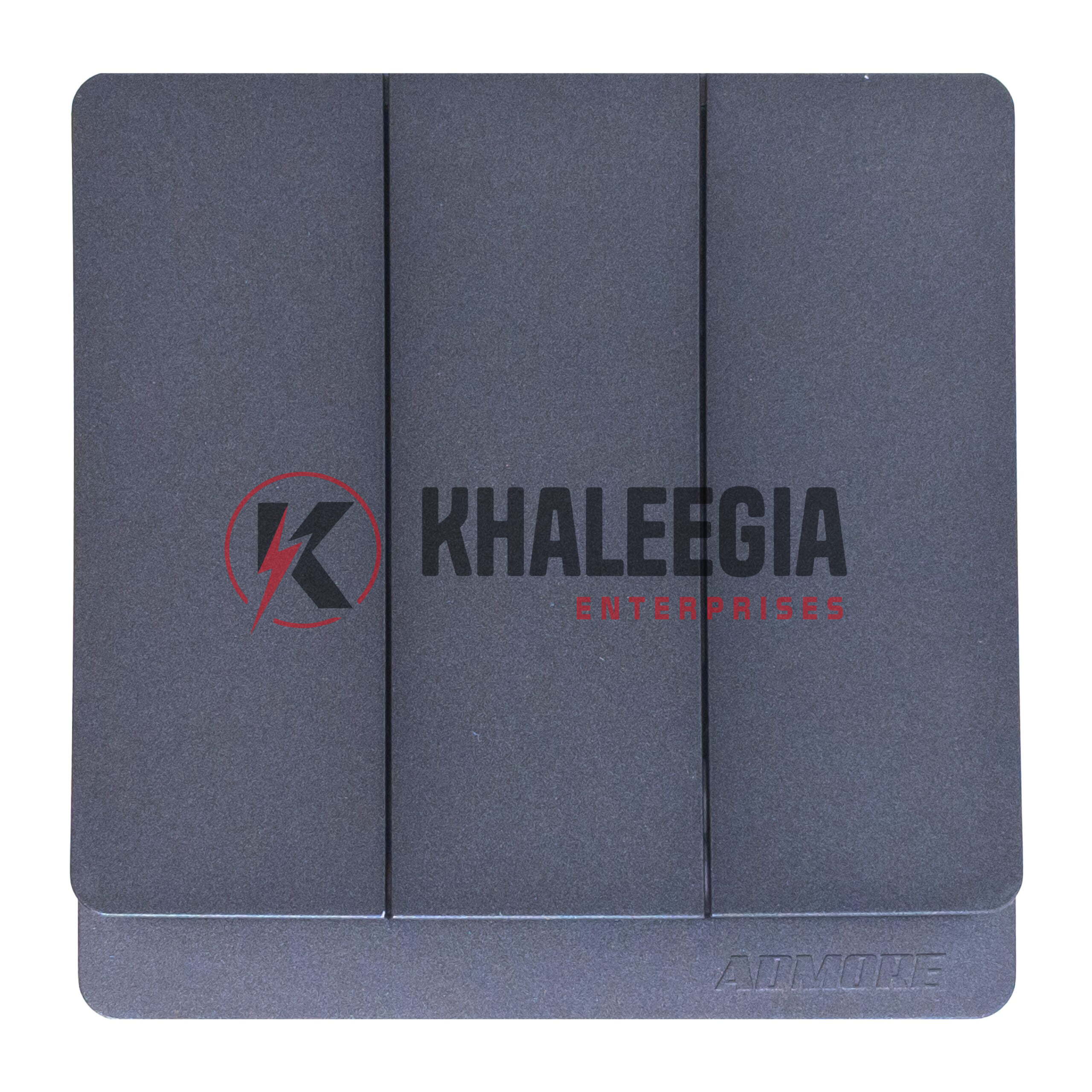 P-S005 - 3 Gang 1 Way Switch - PC Classic Range: Grey - Image 1