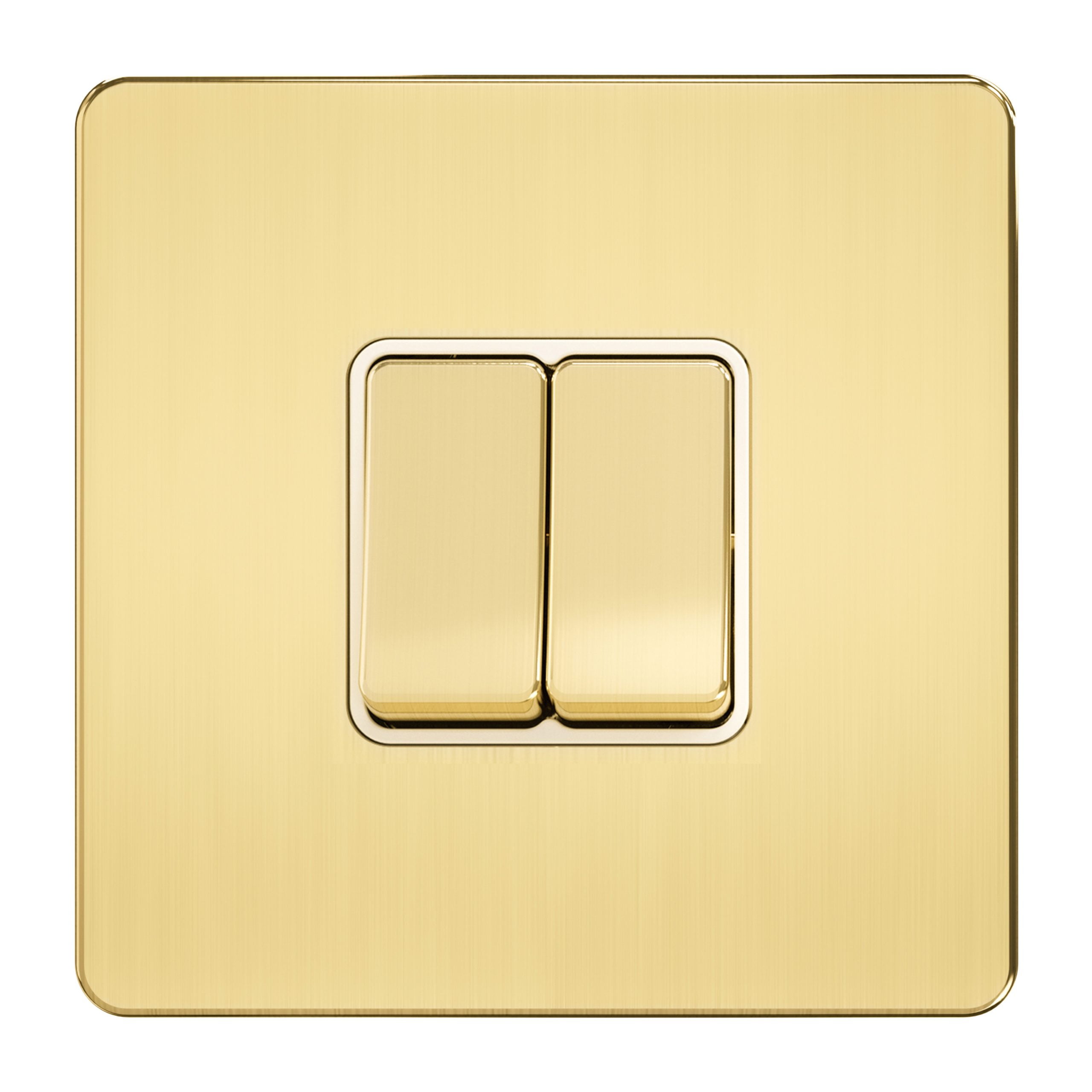 M_0007_A304-2-scaled-1.jpg A304 - 2 Gang 2 Way Switch -Metal Series: Gold - Image 1