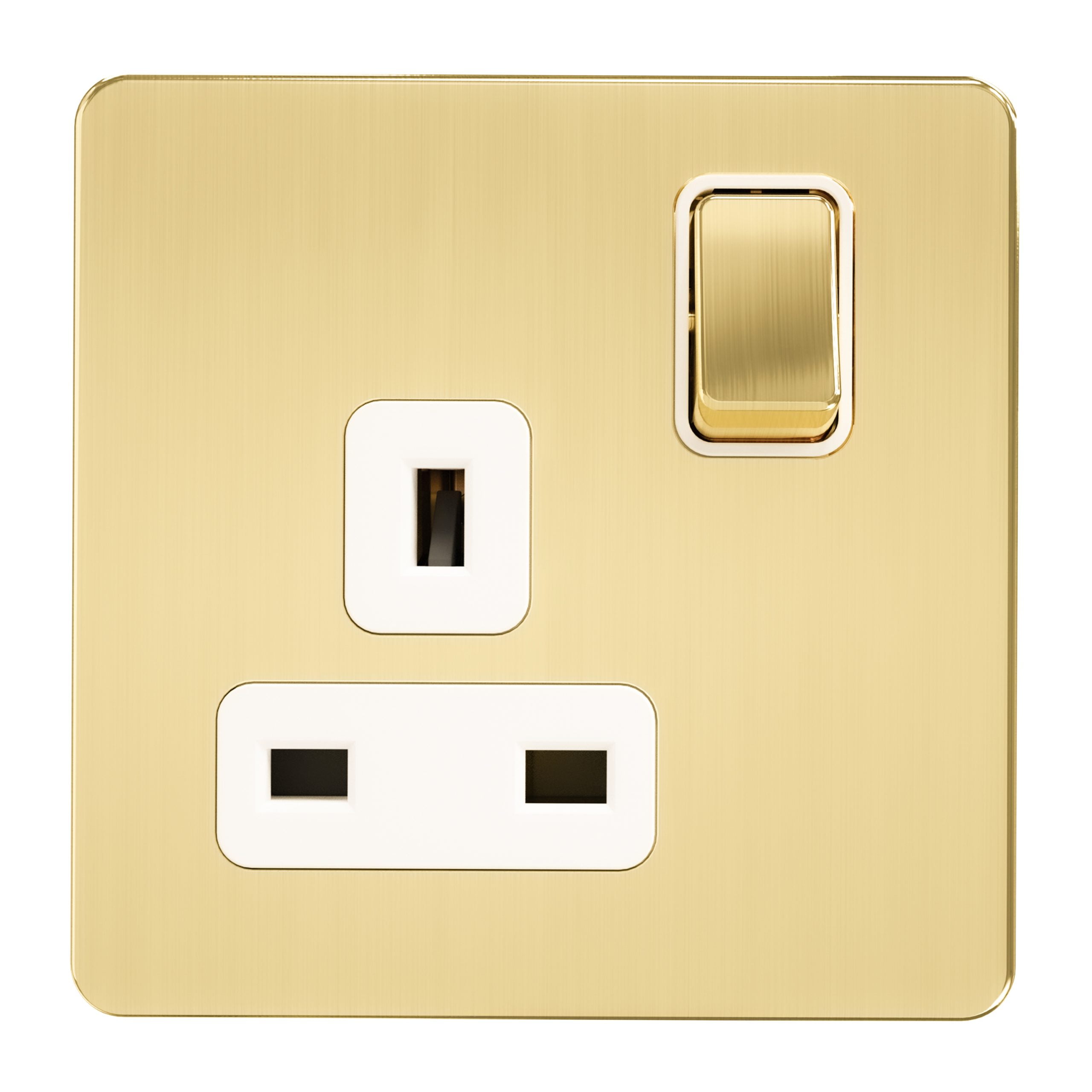 M_0018_A405-2-scaled-1.jpg A405 - 13A 1 Gang Switch Socket -Metal Series: Gold - Image 1