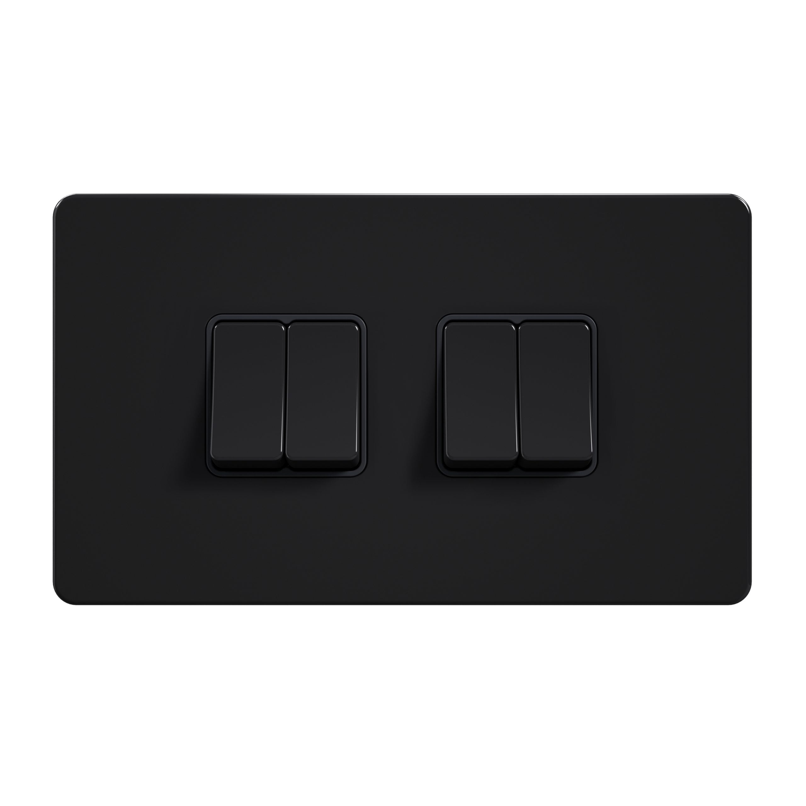 AB_0019_AB-308-scaled-1.jpg AB308 - 4 Gang 2 Way Switch - Metal Series: Black Nickel - Image 1
