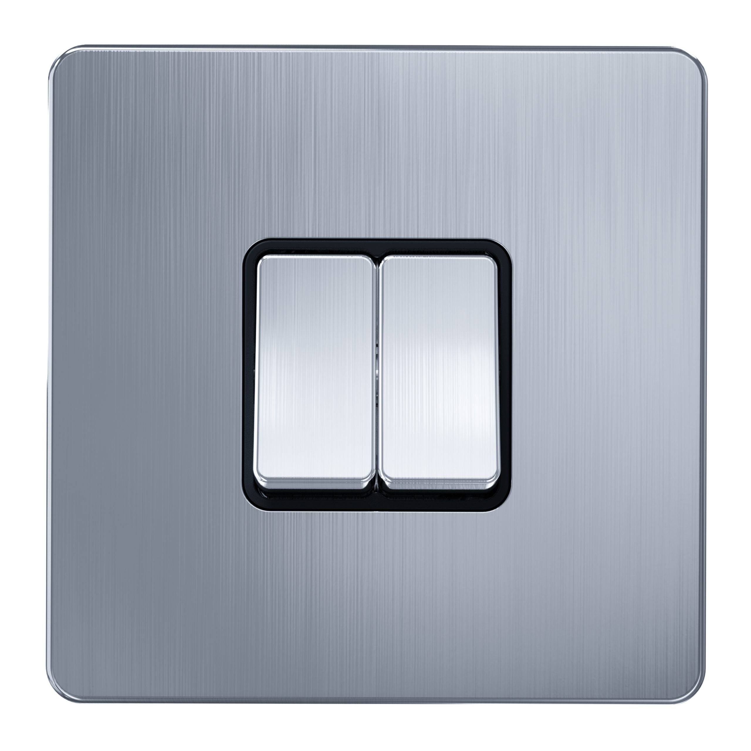 C_0005_AC304-scaled-1.jpg AC304 - 2 Gang 2 Way Switch - Metal Series: Chrome - Image 1