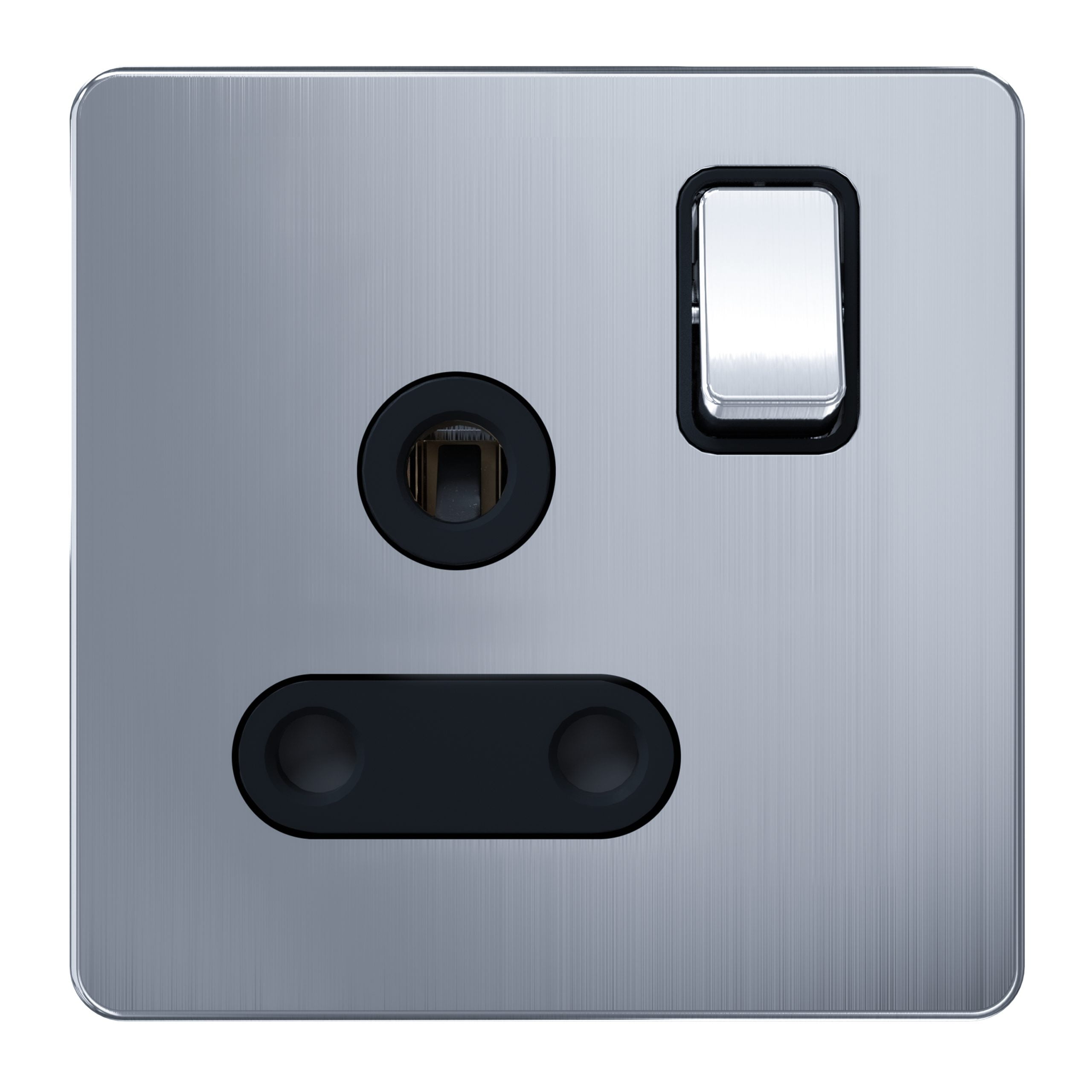 C_0015_AC429-scaled-1.jpg AC429 - 15A Socket With Switch - Metal Series: Chrome - Image 1