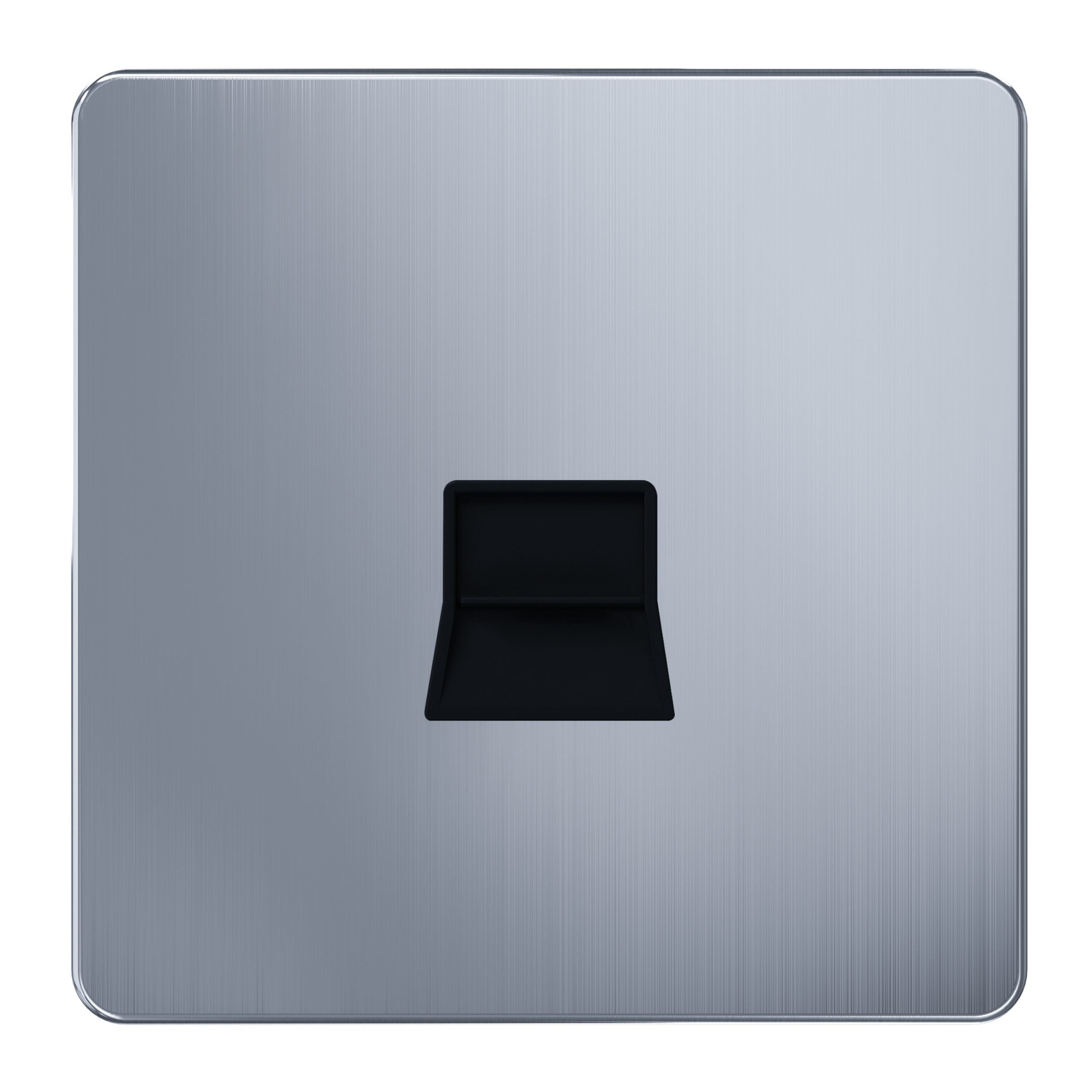 C_0013_AC438-scaled-1.jpg AC438 - 1 Gang Telephone Socket - Metal Series: Chrome - Image 1
