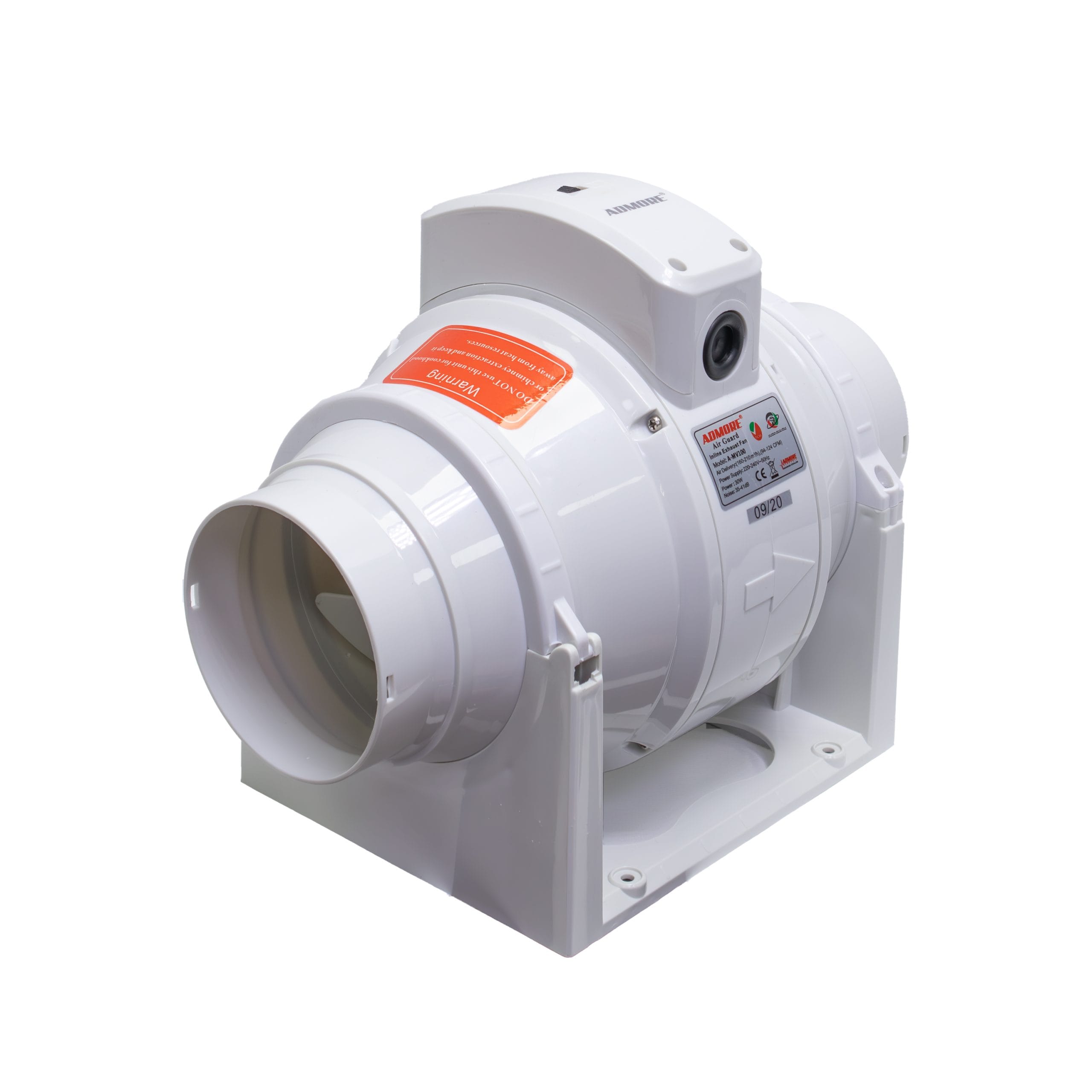 AMV100-scaled-1.jpg AMV100 - Admore 4" 30W Mixflow Inline Fan - Image 1