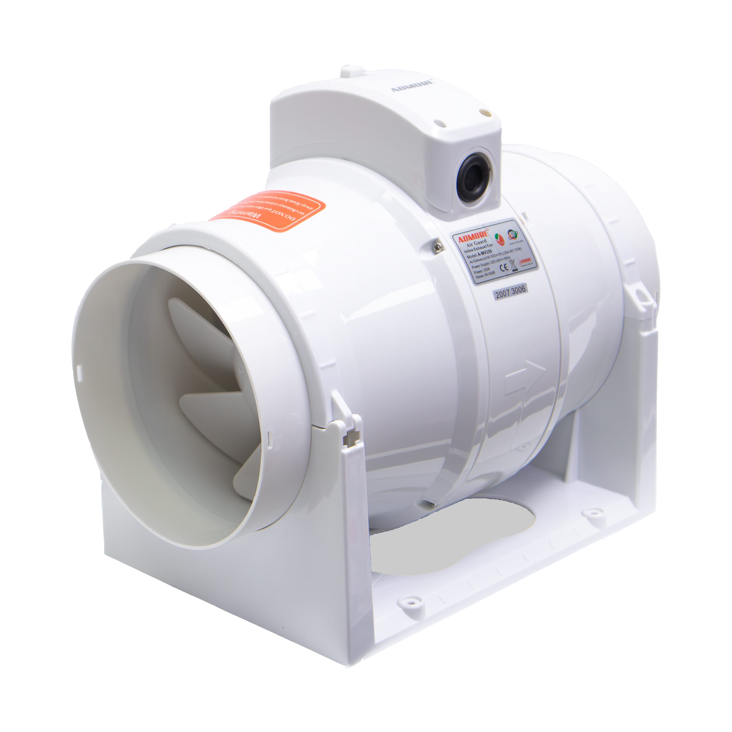 AMV150-1.jpg AMV150 - Admore 6" 50W Mixflow Inline Fan - Image 1