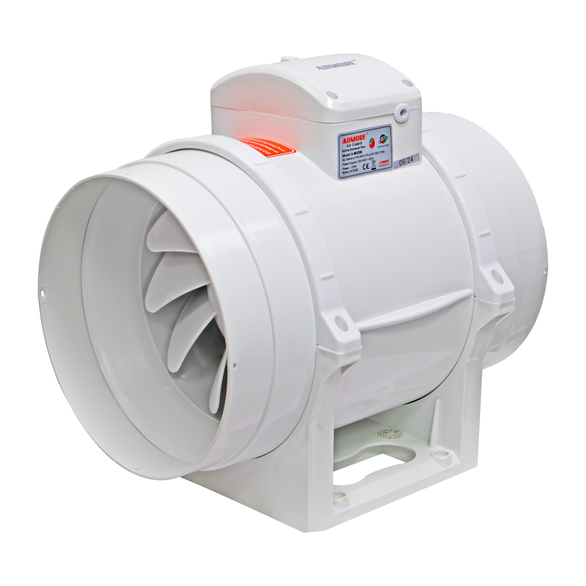 AMV200-3.jpg AMV200 - Admore 8" 120W Mixflow Inline Fan - Image 1