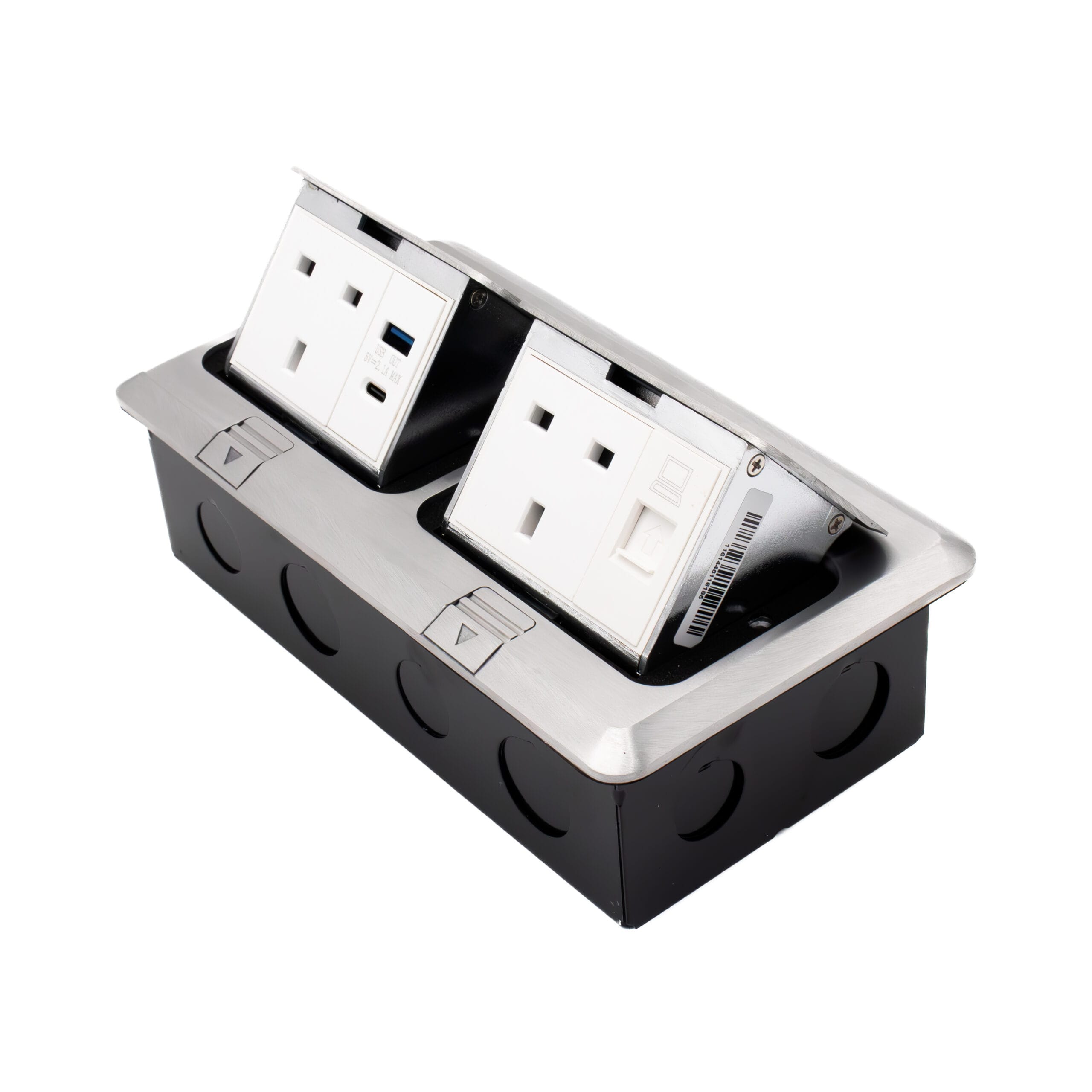 pp_0004__MG_4933-Enhanced-NR-scaled-1.jpg AP18 - Admore 2 Gang 13A Socket with A & C USB Ports and RJ45 Data Chrome Popup Socket - Image 1