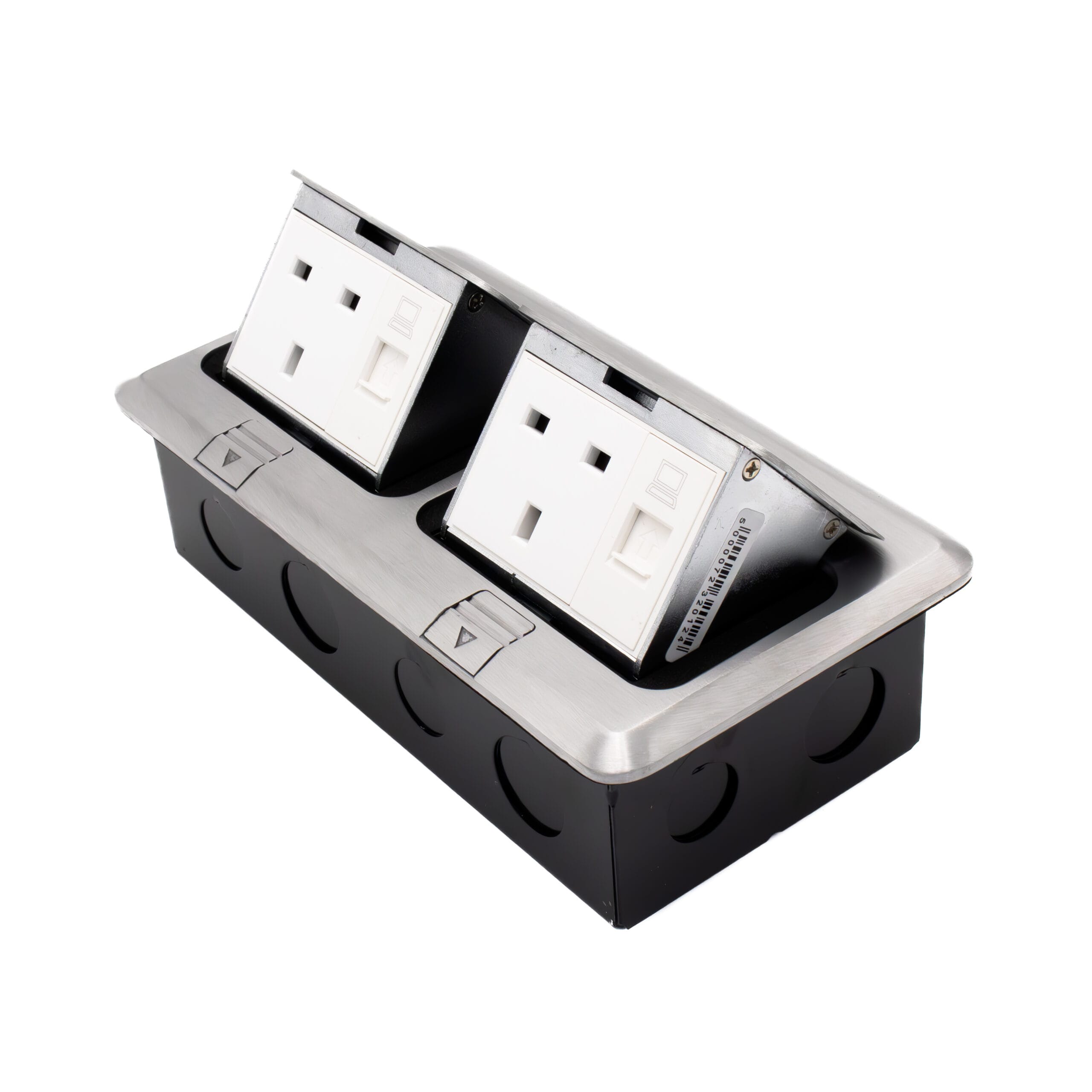 pp_0006_APU13-2-D2-scaled-1.jpg APU13-2-D2 - Admore 2 Gang 13A Socket with 2 Data Ports Chrome Popup Socket - Image 1