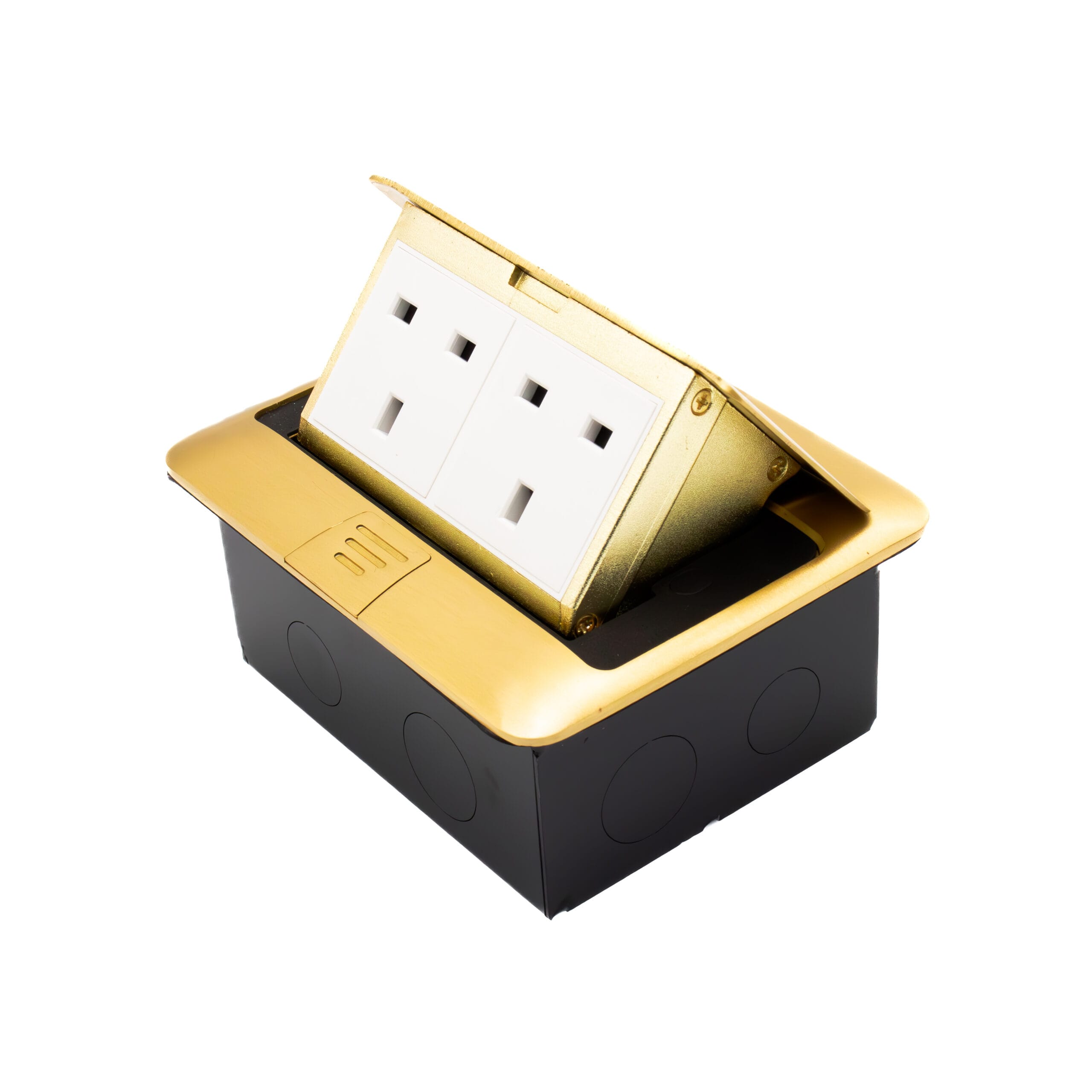 pp_0012_APU-13-2-G-scaled-1.jpg APU13-2-G - Admore 2 Gang 13A Socket (Gold) Popup Socket - Image 1
