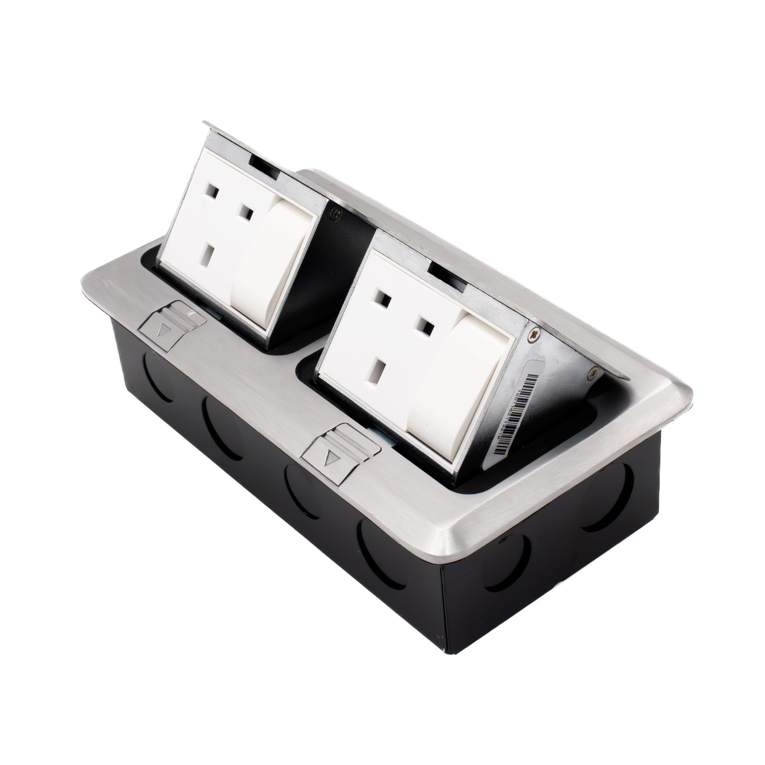 pp_0005_APU13S-2-scaled-1.jpg APU132S - Admore 2 Gang 13A Socket with Switch Chrome Popup Socket - Image 1