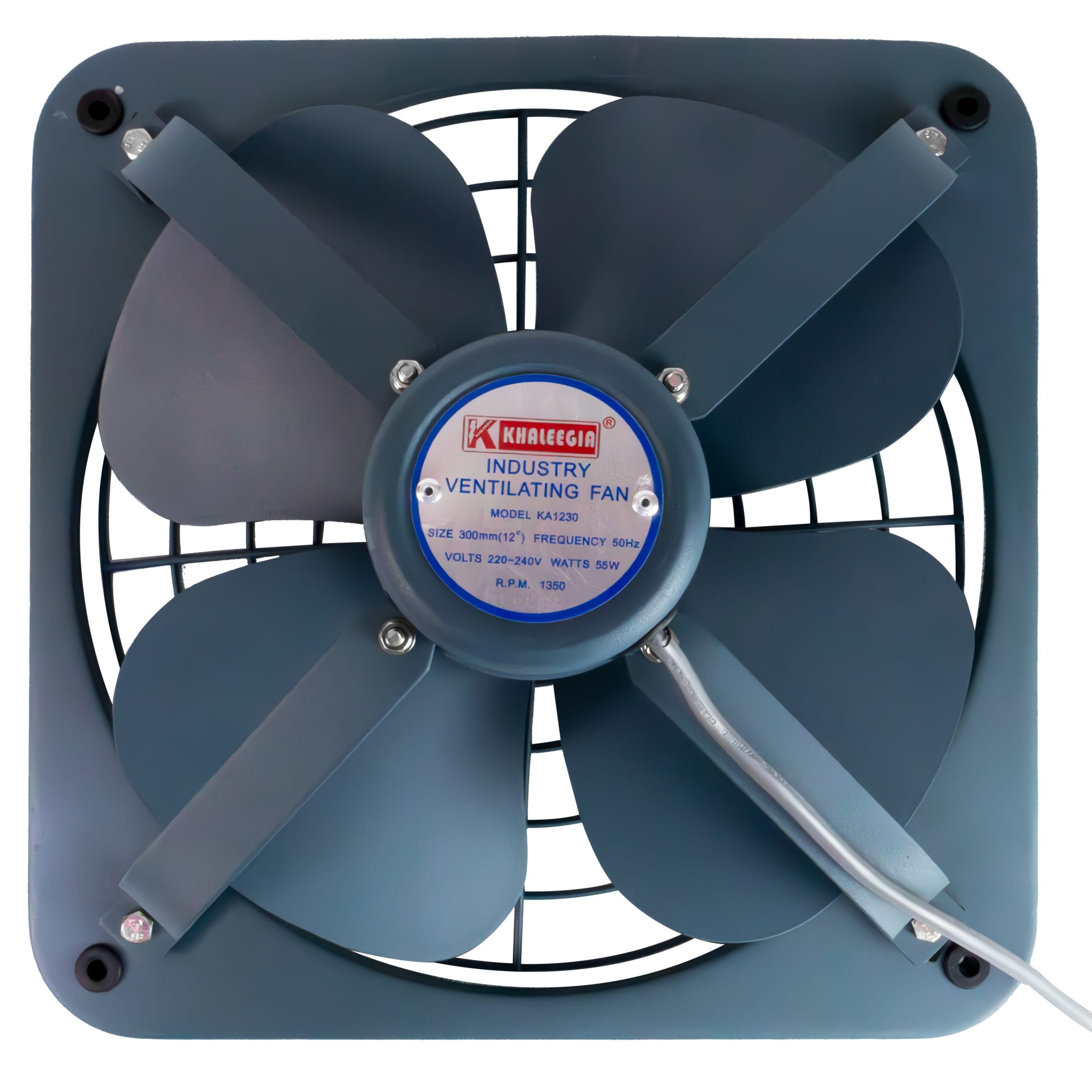 KA1230-1-scaled-1.jpg KA1230 - Khaleegia 12" Light Duty Industrial Exhaust Fan Metal Body - Image 1