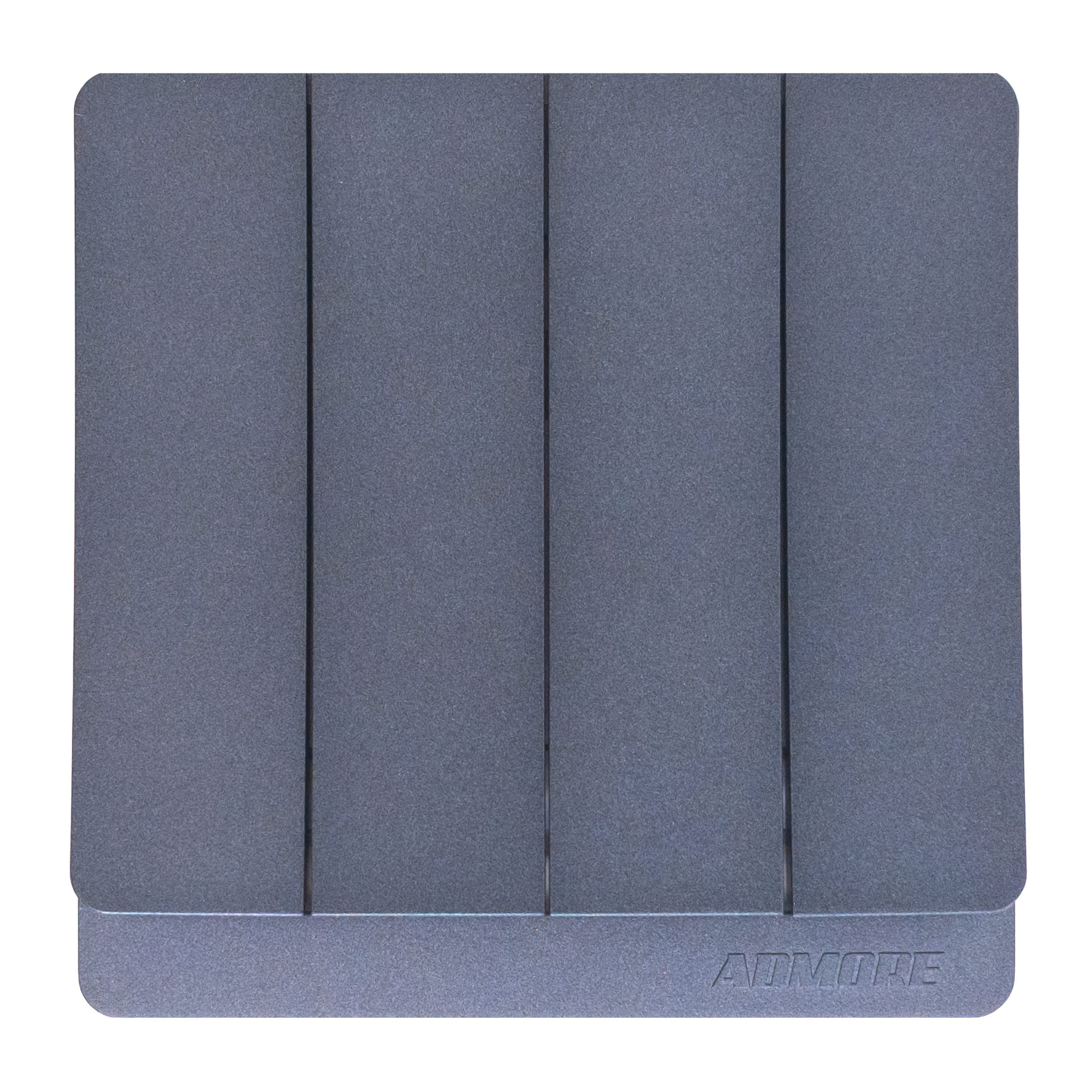 PC-313-scaled-1.jpg P-S313 - 4 Gang 1 Way Switch (3X3) - PC Classic Range: Grey - Image 1