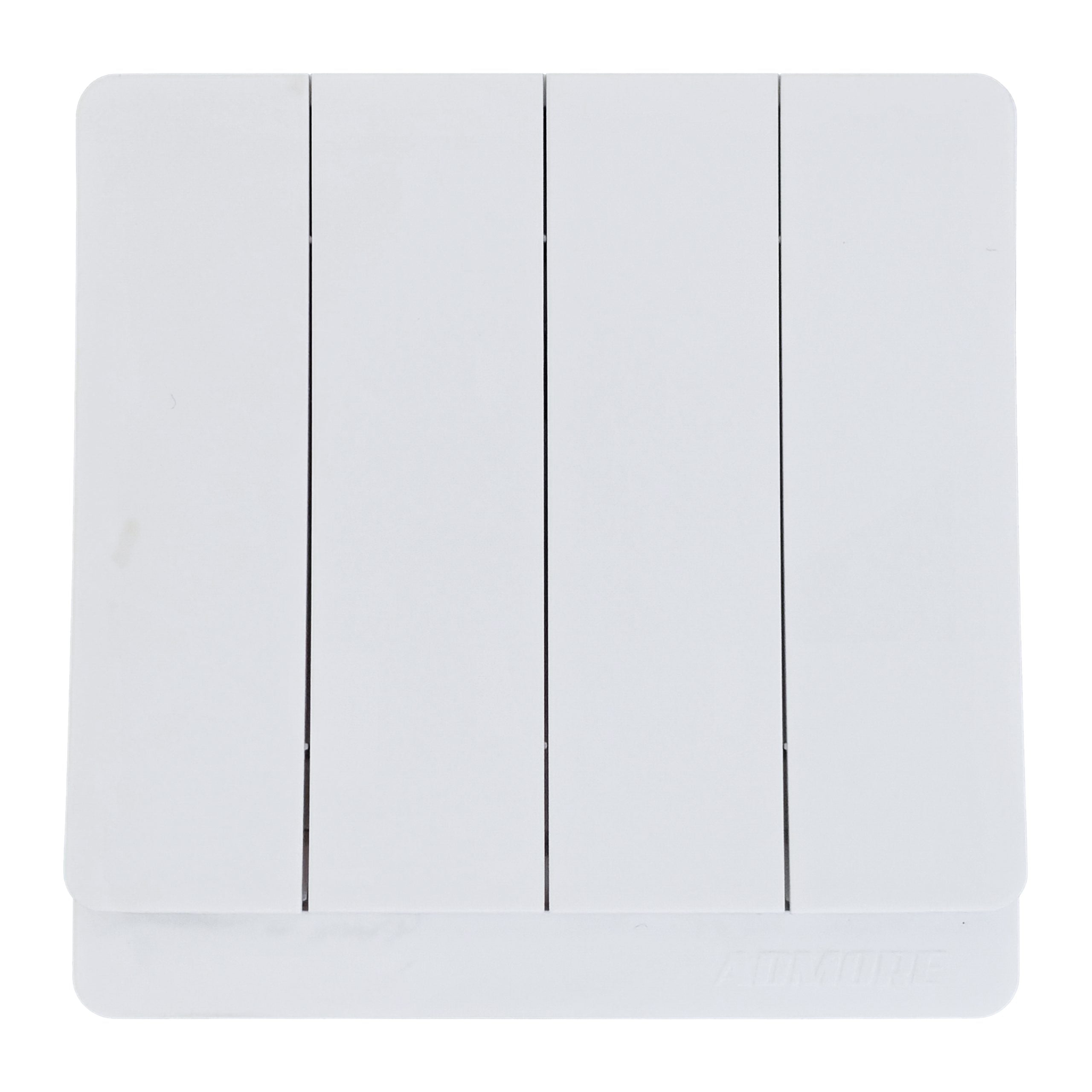 white_0008_Layer-30-scaled-1.jpg P-W313 - 4 Gang 1 Way Switch (3X3) -PC Classic Range: White - Image 1