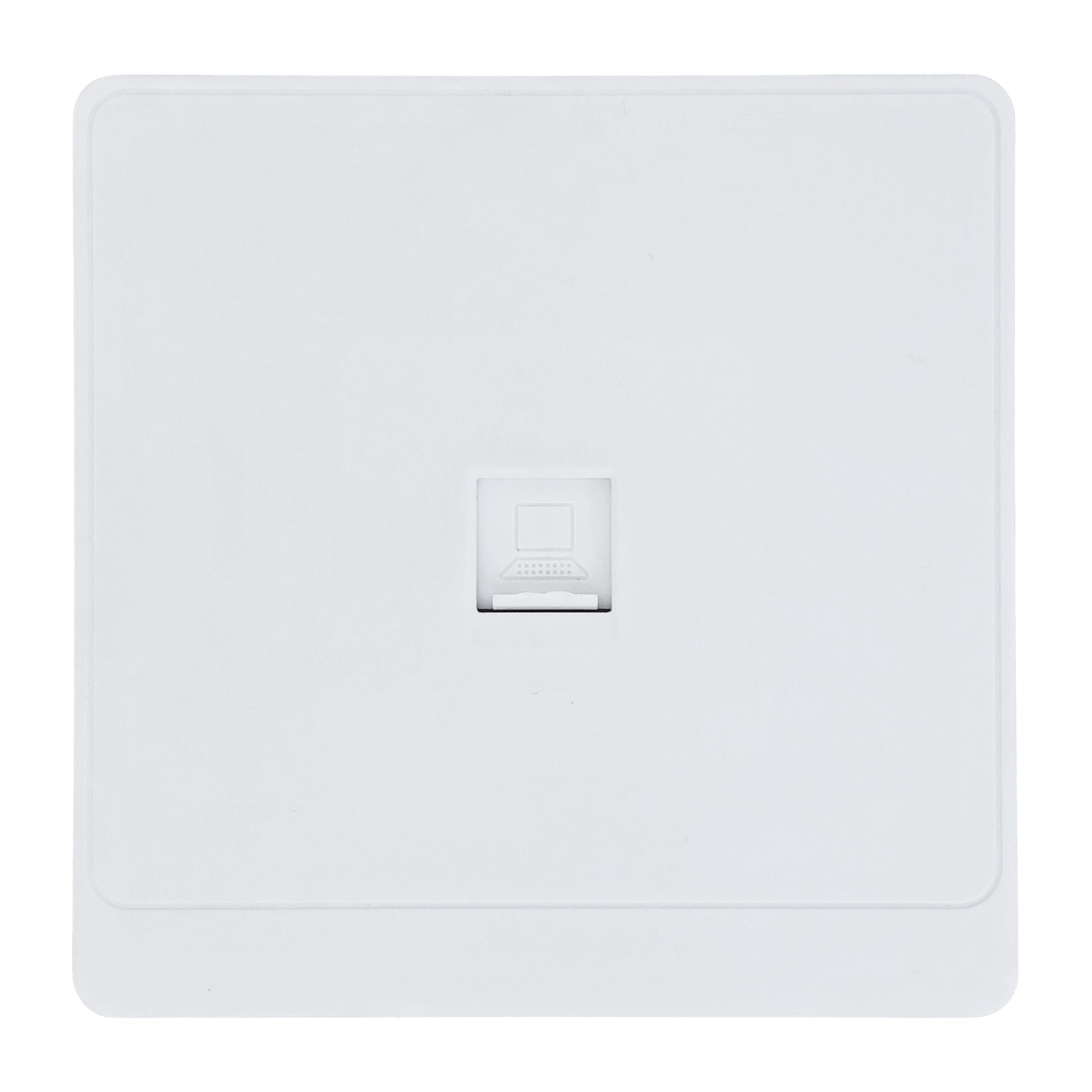 white_0003_Layer-35-scaled-1.jpg P-W438 - Telephone Socket 1G Secondary -PC Classic Range: White - Image 1