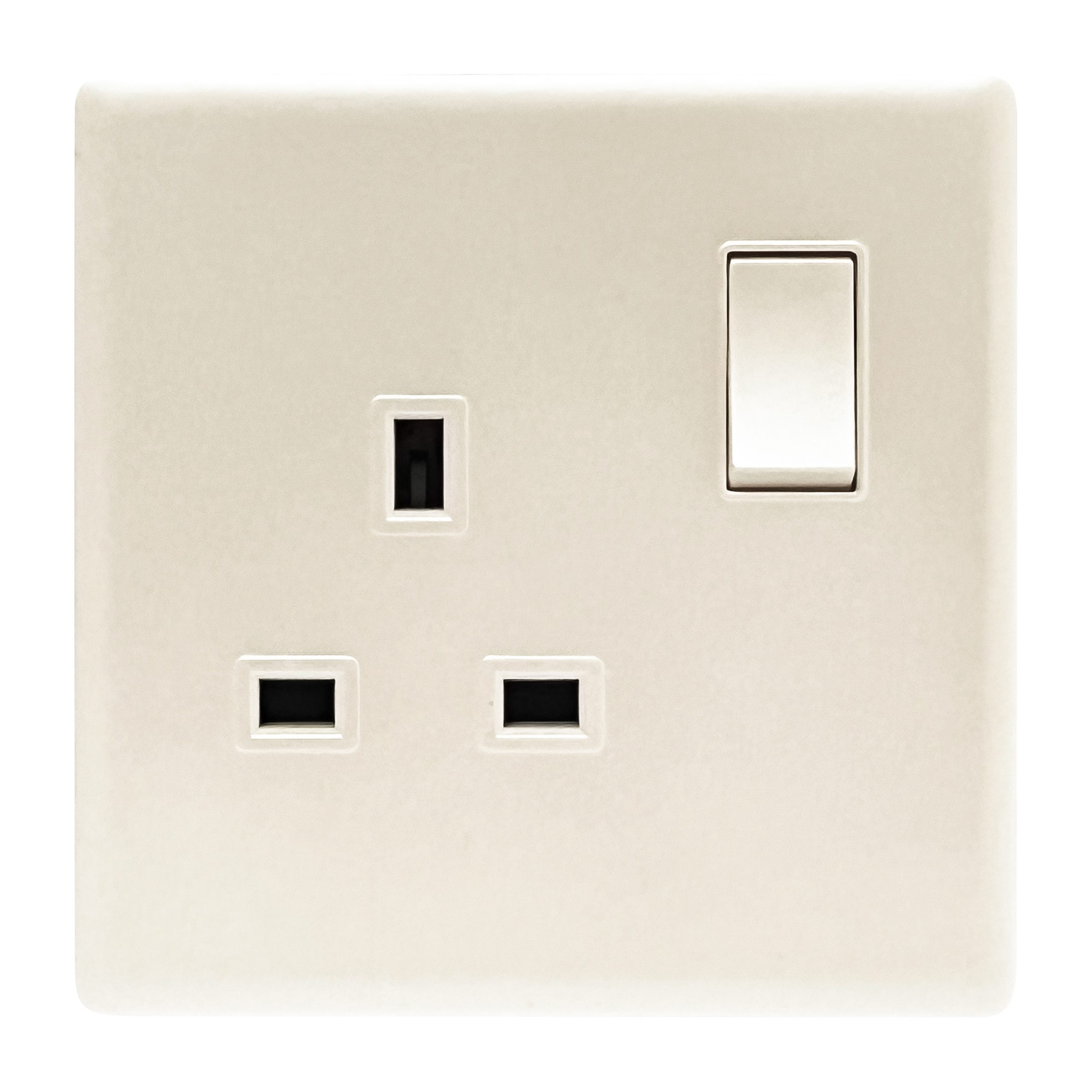 0007_PP405-scaled-1.jpg PP405 - 13A 1 Gang Switch Socket - Elegant Pearl White - Image 1