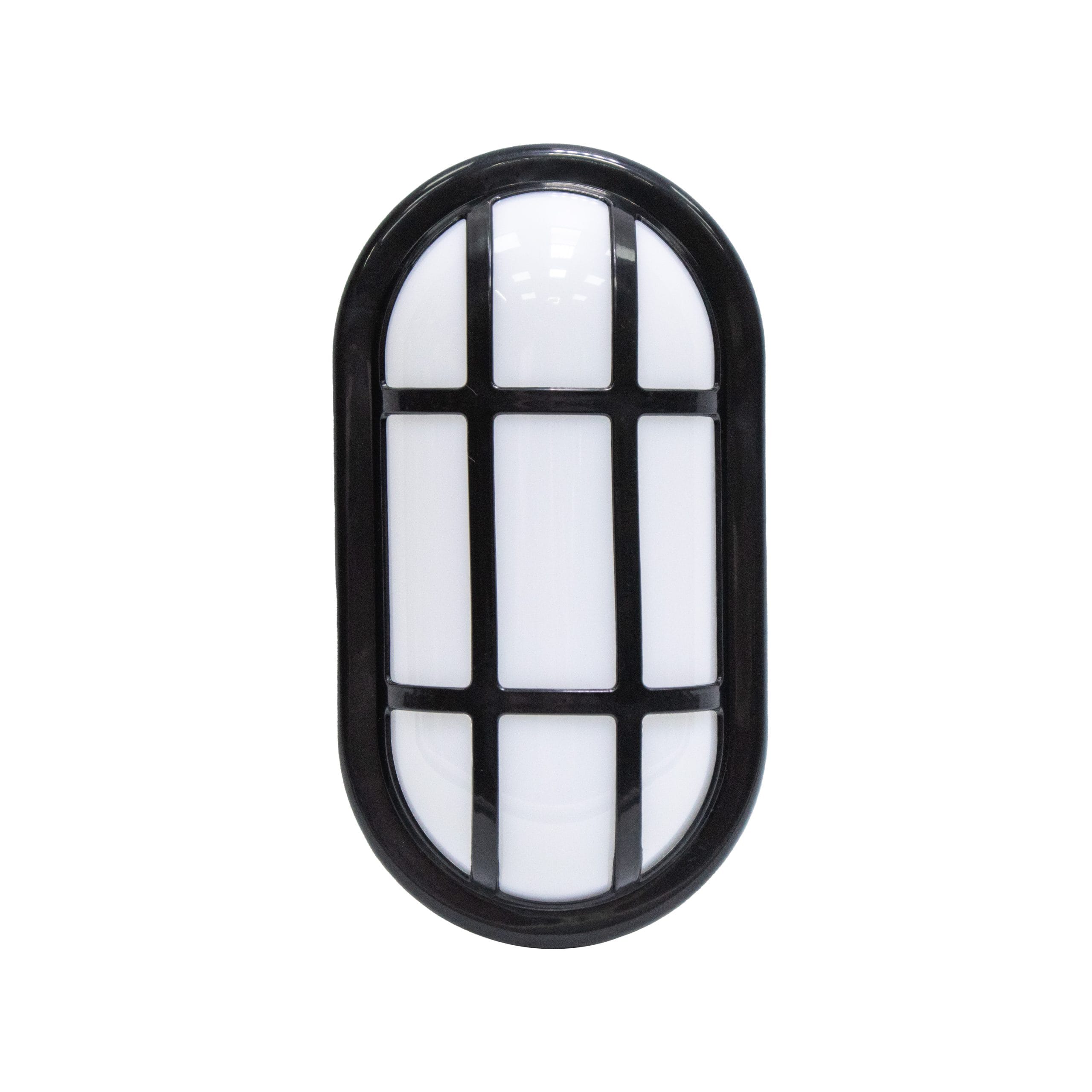 R-B12B-scaled-1-1.jpg R-12WGB - Roska 12W LED Bulkhead Wall Light with Black Grill - Image 1