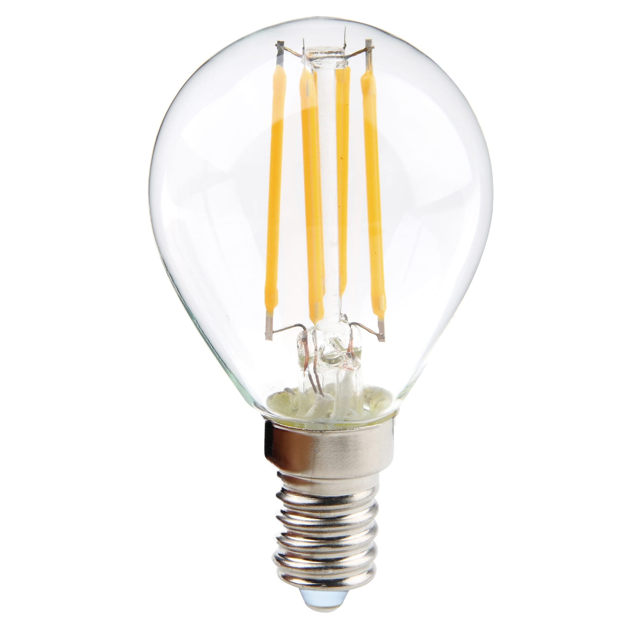 g45e14-1.jpg R-G45E14 - 4W Warm white E14 Clear Glass Filament G45 Lamp (Pack of 10) - Image 1