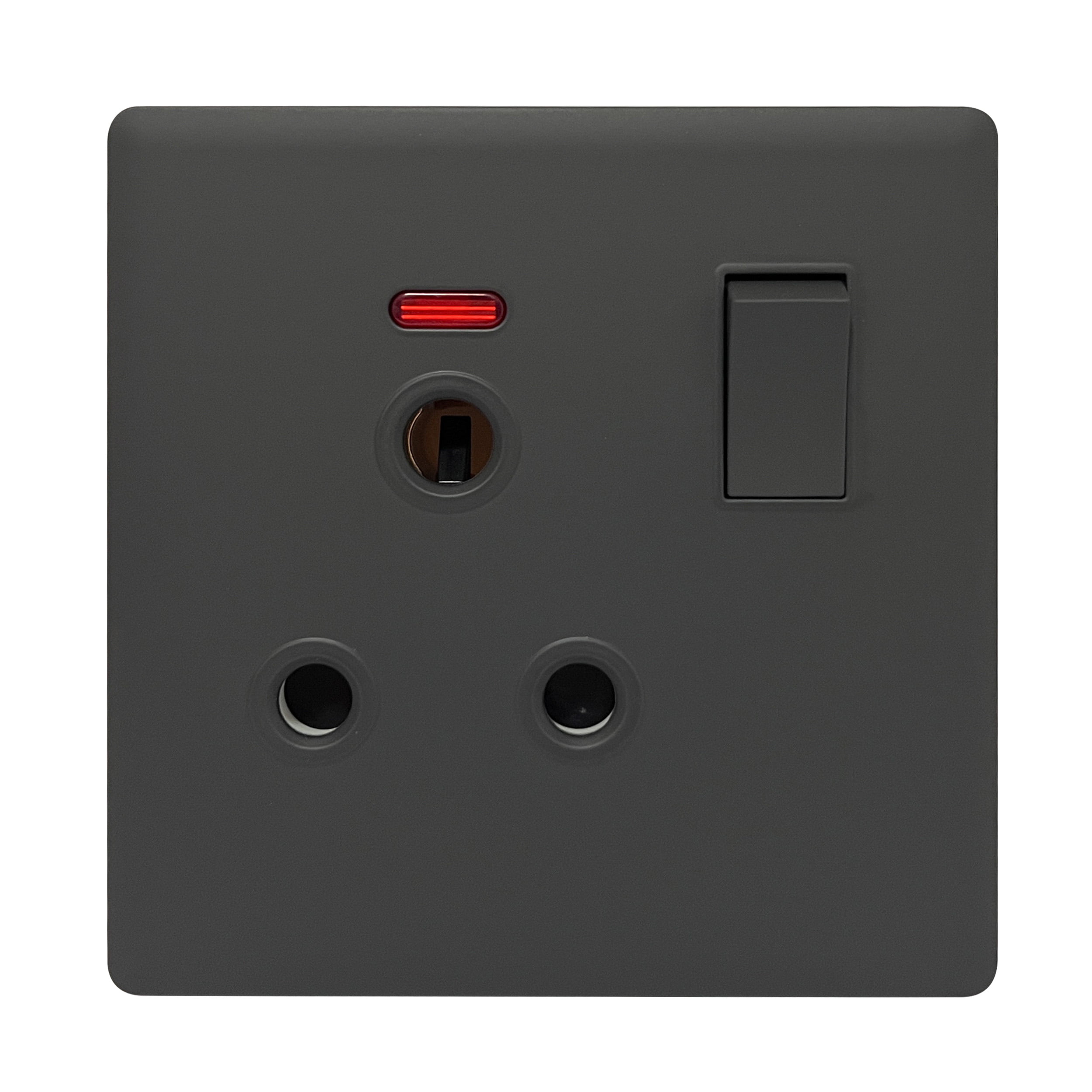 SB429-1.jpg SB429 - 15A 1 Gang Switch Socket - Elegant Soft Touch: Grey - Image 1