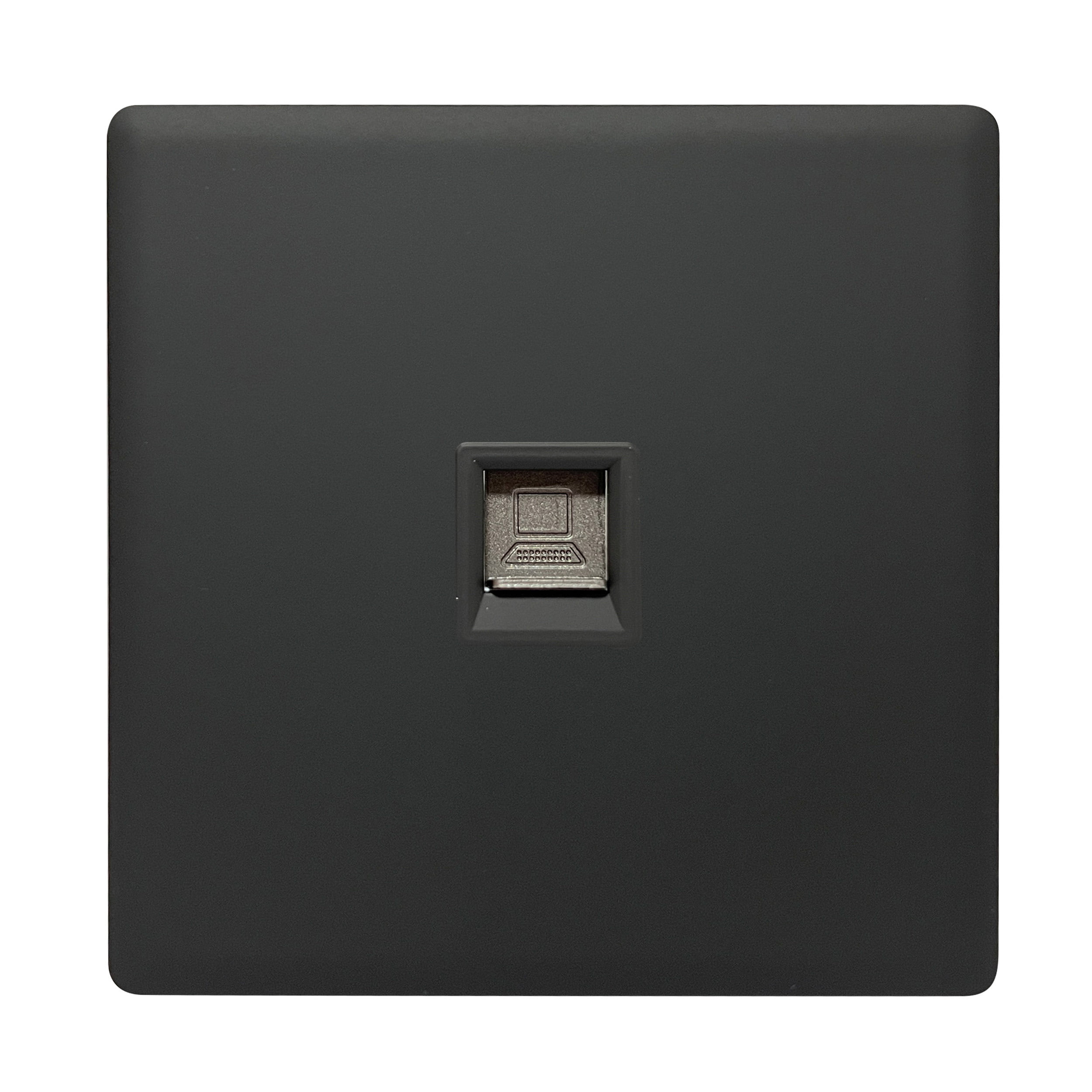SB446.jpg SB446 - 1 Gang Data Socket - Elegant Soft Touch: Grey - Image 1