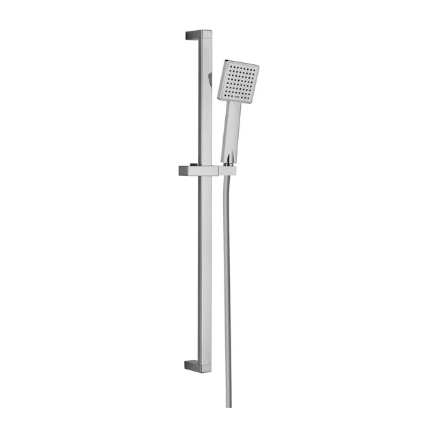 Eurospring Chrome Square Shower Slide-Rail Kit with Square Hand Shower and Hose (SK-02)