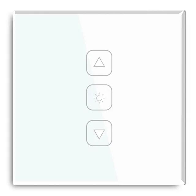 Admore 1-Gang Wi-Fi Dimmer Switch — White Tempered Glass, No Neutral, 1000W (SSW-FD)
