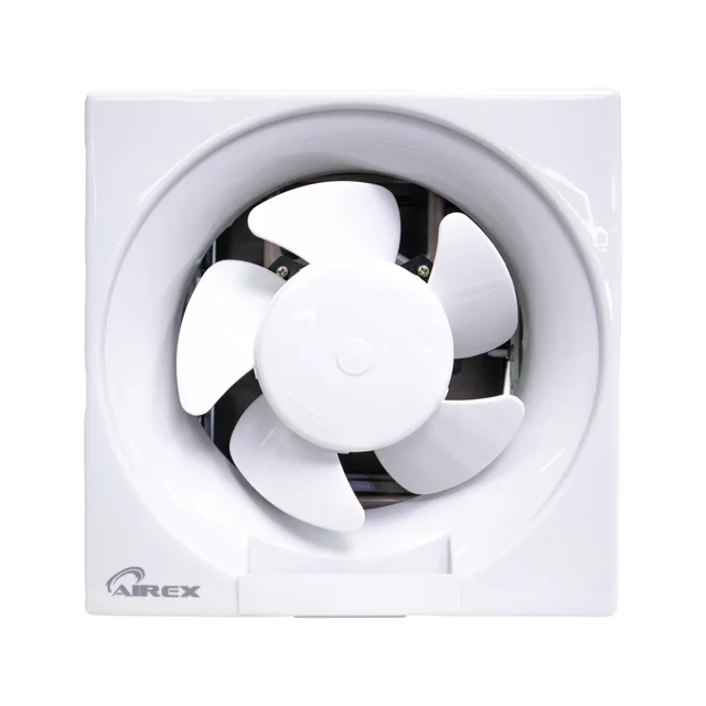 Airex 6" Square Wall Exhaust Fan — Metal Shutter, 195 CFM (XAU6)