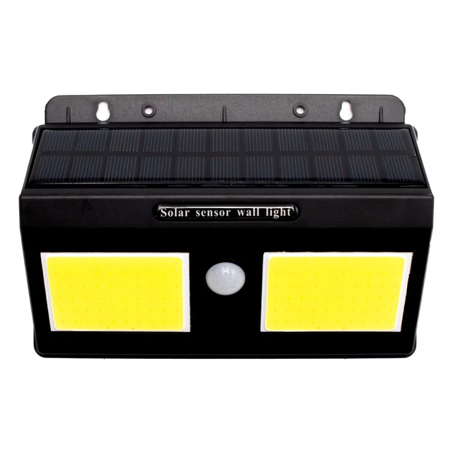 Roska 20W Solar LED Wall Light with PIR Sensor + DUAL COB Panels — Wide-Beam Outdoor IP65 (R-SWL20W)