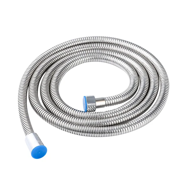 Eurospring 120 cm Chrome Shower Hose — 304 SS Coiled Spring with EPDM Liner (EP-120)