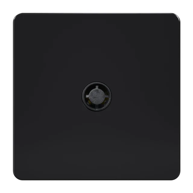 Admore 1 Gang 1-Hole Blank Plate — Black Nickel Metal Series (AB401H1)