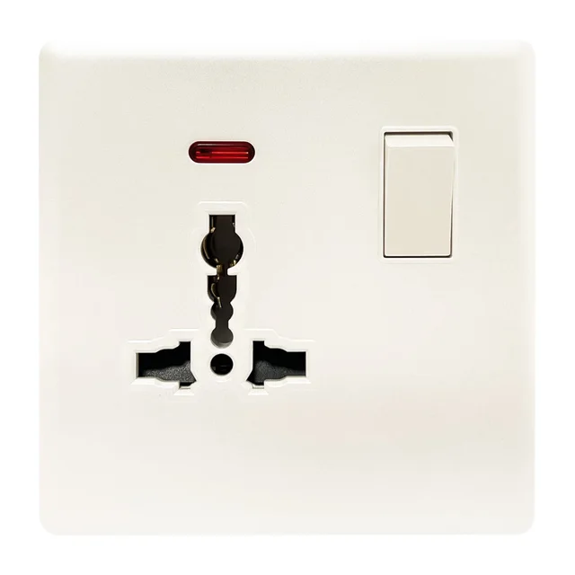 Admore 1 Gang Universal Socket — Elegant Range Pearl White (PP322)
