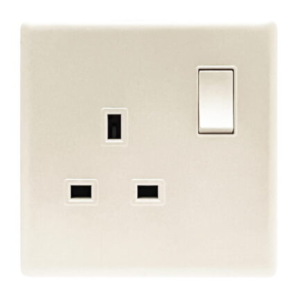 PP405 - 13A 1 Gang Switch Socket - Elegant Pearl White