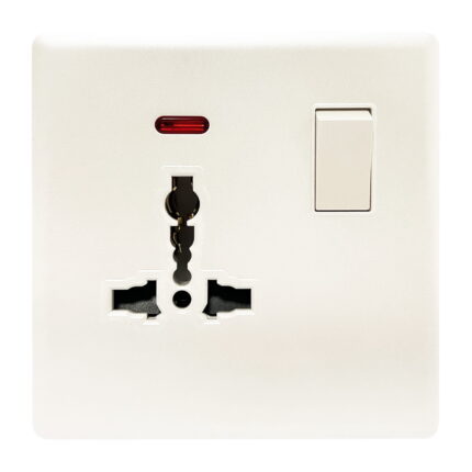 PP322 - 1 Gang Universal Socket - Elegant Pearl White