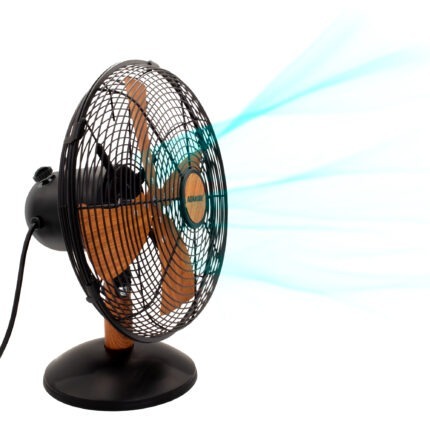 A-MTF30 - Admore 12" Black Metal Table Fan