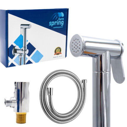 SH-07 - Shattaf Spray With Flexible Hose & Bracket, Silver Finish