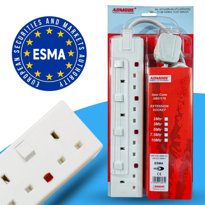 SB01176 | Admore 4 Gang 13A 5 Meters Switched Socket Extension - Image 5