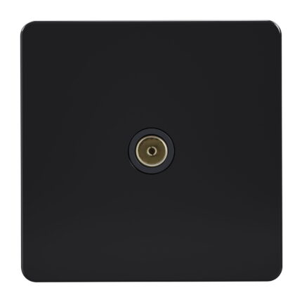 AB432 - Tv Socket - Metal Series: Black Nickel