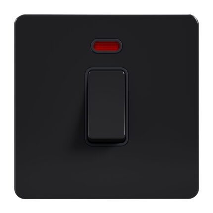 AB324 - 20A Dp Switch - Metal Series: Black Nickel