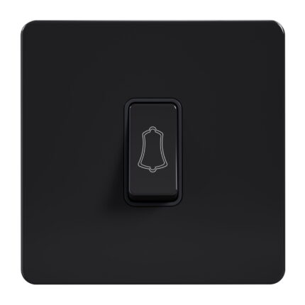 AB317 - Bell Push  - Metal Series: Black Nickel