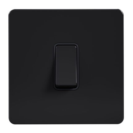 AB302 - 1 Gang 2 Way Switch - Metal Series: Black Nickel