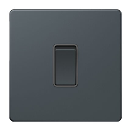 AS302 - 1 Gang 2 Way Switch - Metal Series: Spruce Blue