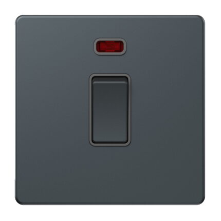 AS324 - 20A Dp Switch - Metal Series: Spruce Blue