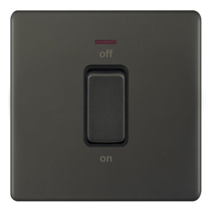 AU327 - 45A Dp Switch (3X3) - Metal Series: Umber