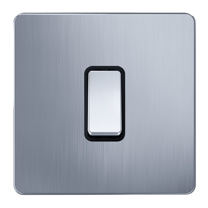 AC302 - 1 Gang 2 Way Switch - Metal Series: Chrome - Image 1