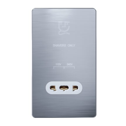 GB0058 - Shaver Socket   - Metal Series: Chrome