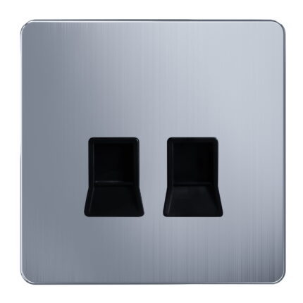 AC4150 - Rj45 2G Data Socket (CAT6) - Metal Series: Chrome